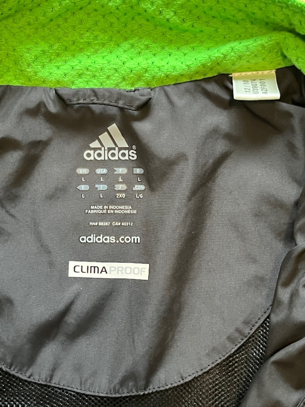 adidas Boston Marathon Running Jacket 3 Stripes Supernova Men's L - Picture 9 of 12